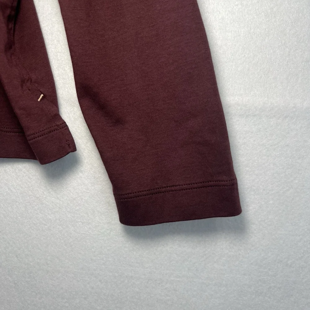 Banana Republic Mens Luxe Touch Performance Long Sleeve Burgundy Size M Preppy
